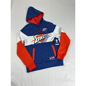 NWT New Era Oklahoma City Thunder Hoodie M Small Blue Orange  OKC NBA Sweatshirt